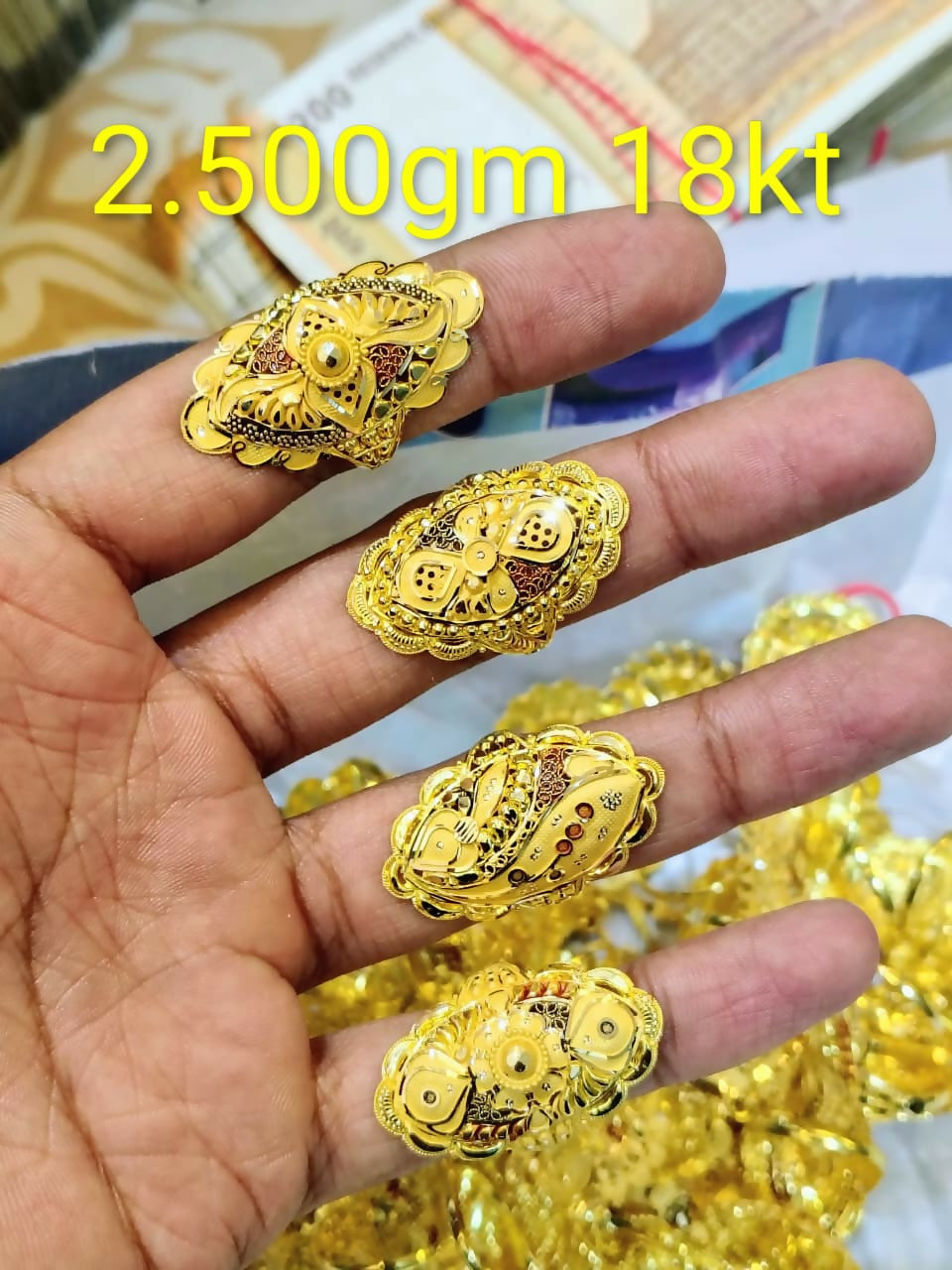 Gold Ladies Rings Sarafa Bazar India