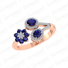 14K Rose Gold Diamond Engagement Ring For Her Sarafa Bazar India