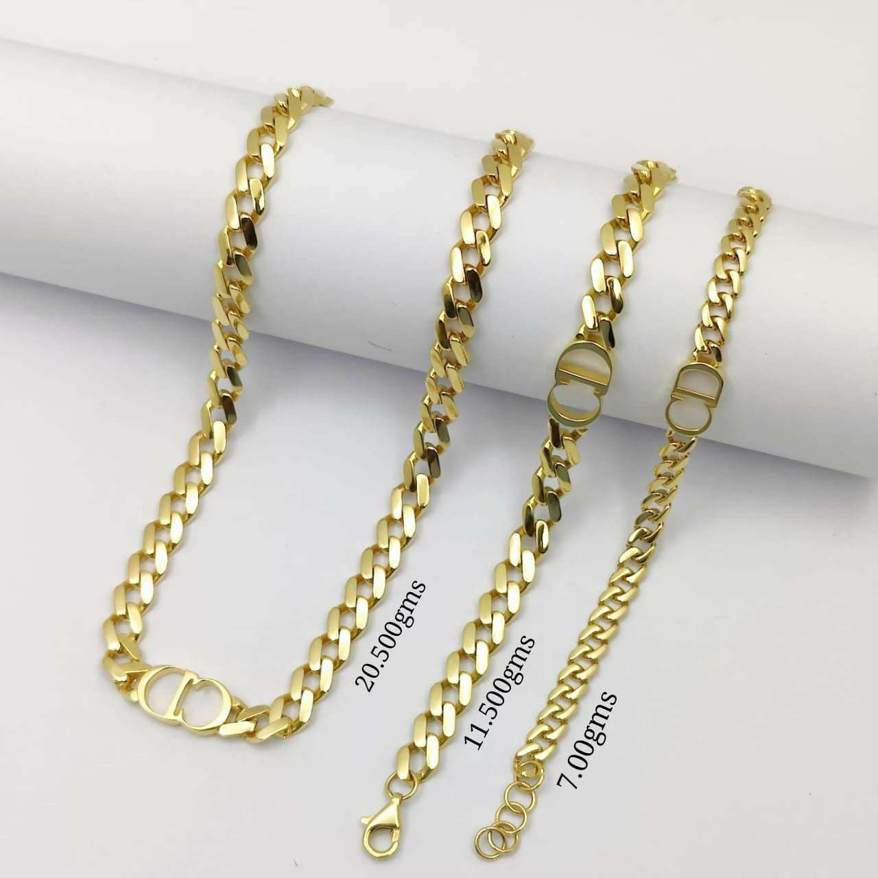 18kt Italian Gents Chain & Bracelet