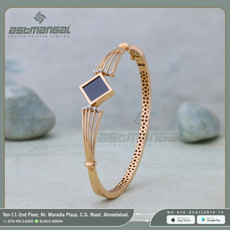 Rose Gold CZ Ladies Bracelet Sarafa Bazar India