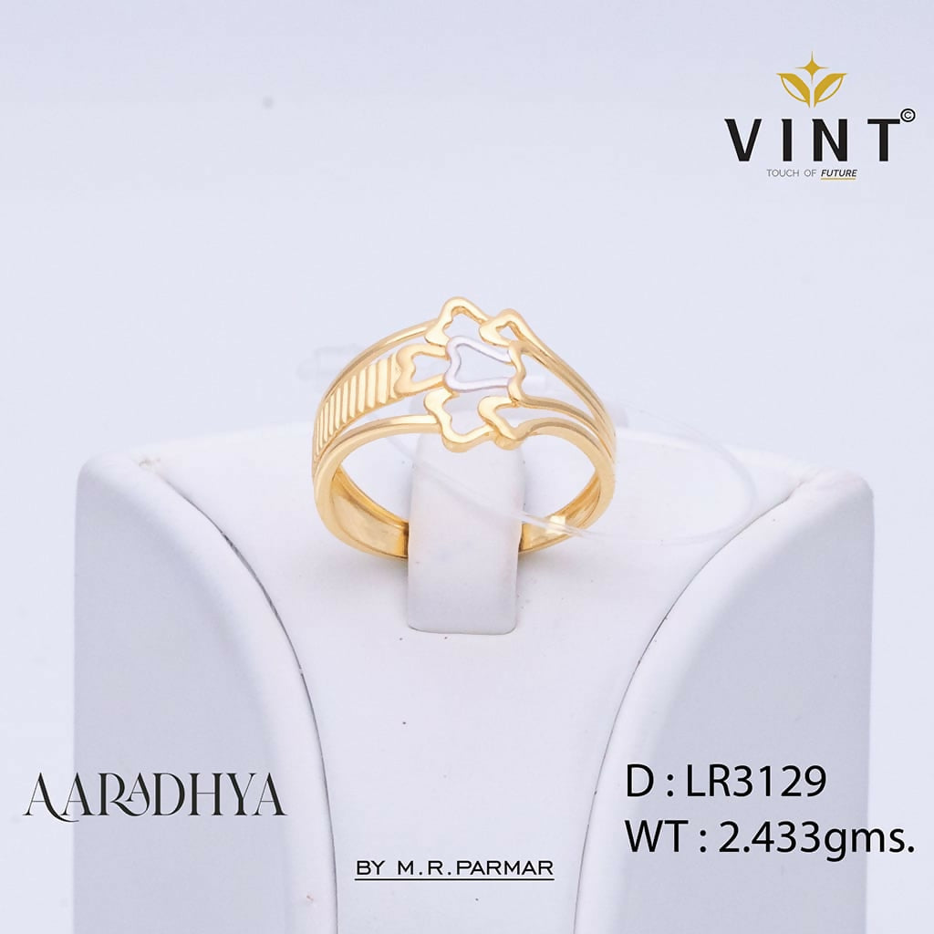 Aaradhya Rose Gold Ladies Ring Sarafa Bazar India