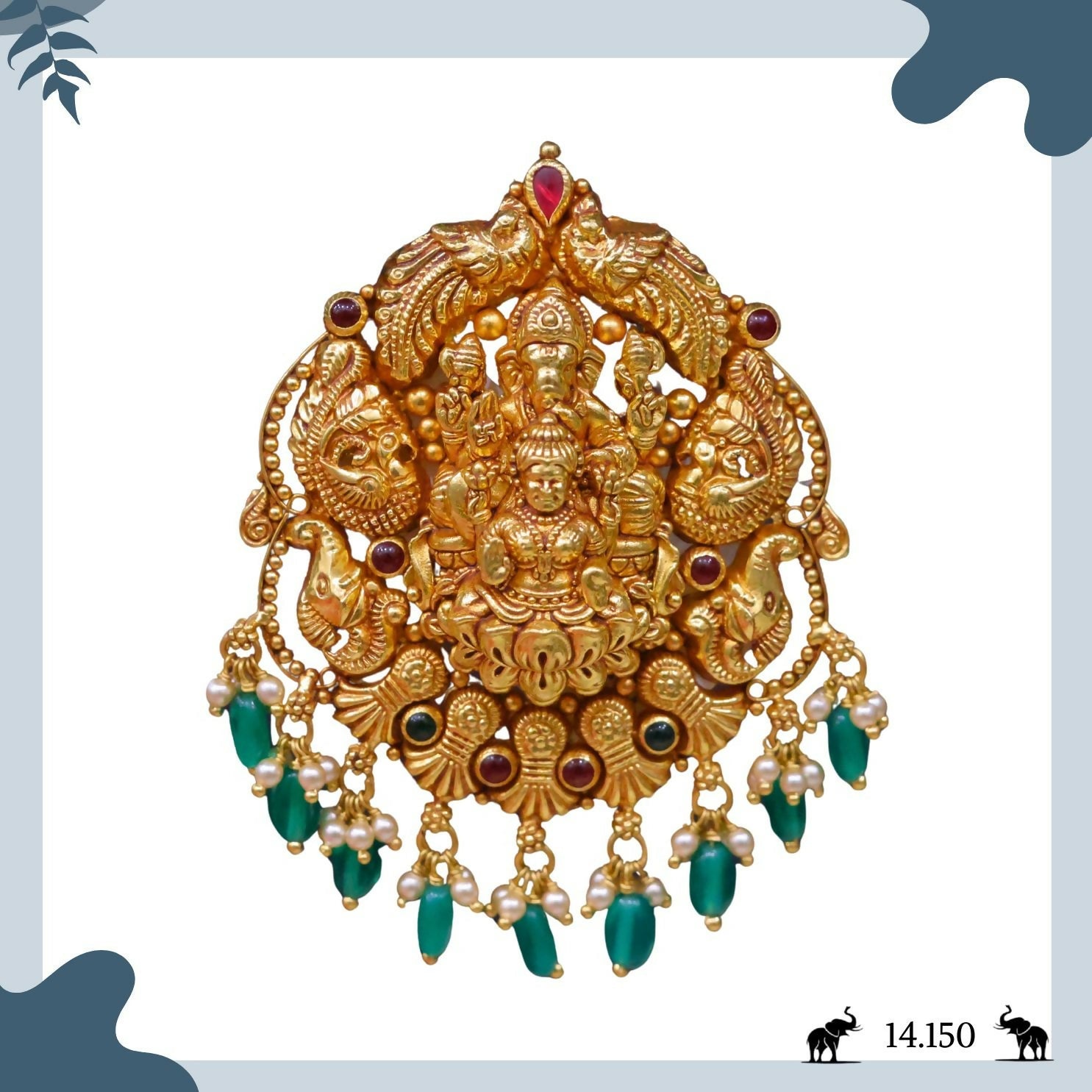 Antique Temple Pendant Sarafa Bazar India