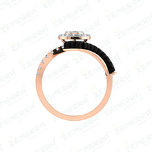 Modern Style 14K Rose Gold Diamond Rings For Her Sarafa Bazar India