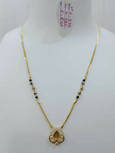 Short mangalsutra cz colour stones Sarafa Bazar India