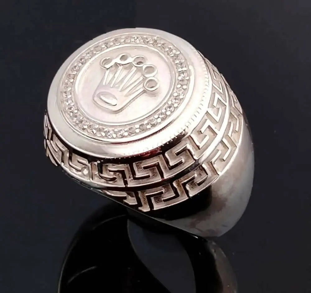 925 Silver Bahubali Ring Sarafa Bazar India