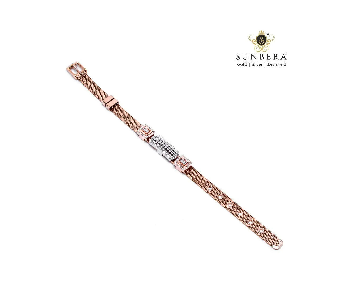 925 Silver Gold Plated Ladies Bracelet Sarafa Bazar India