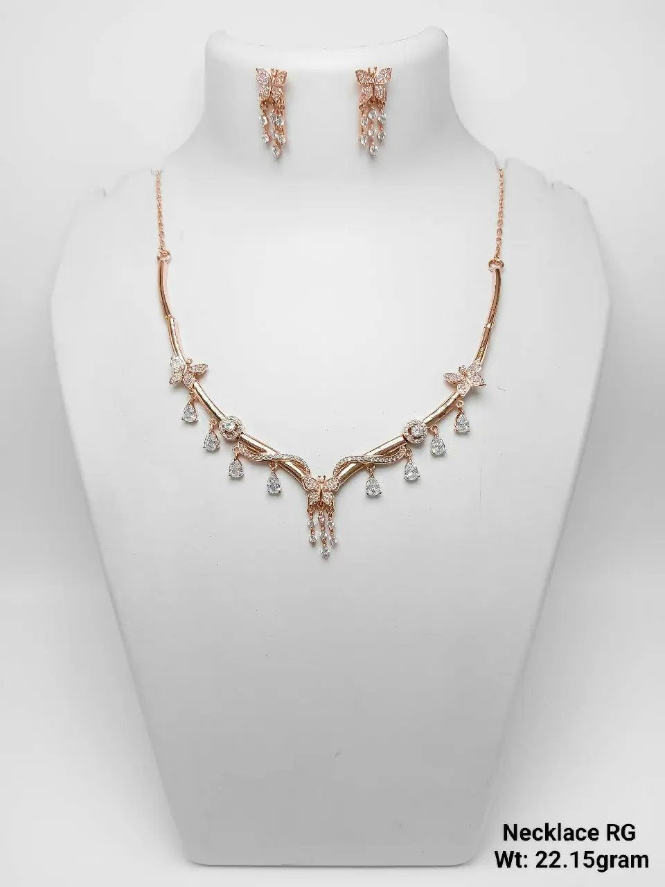 925 Silver Gold Plated Necklace RG Sarafa Bazar India