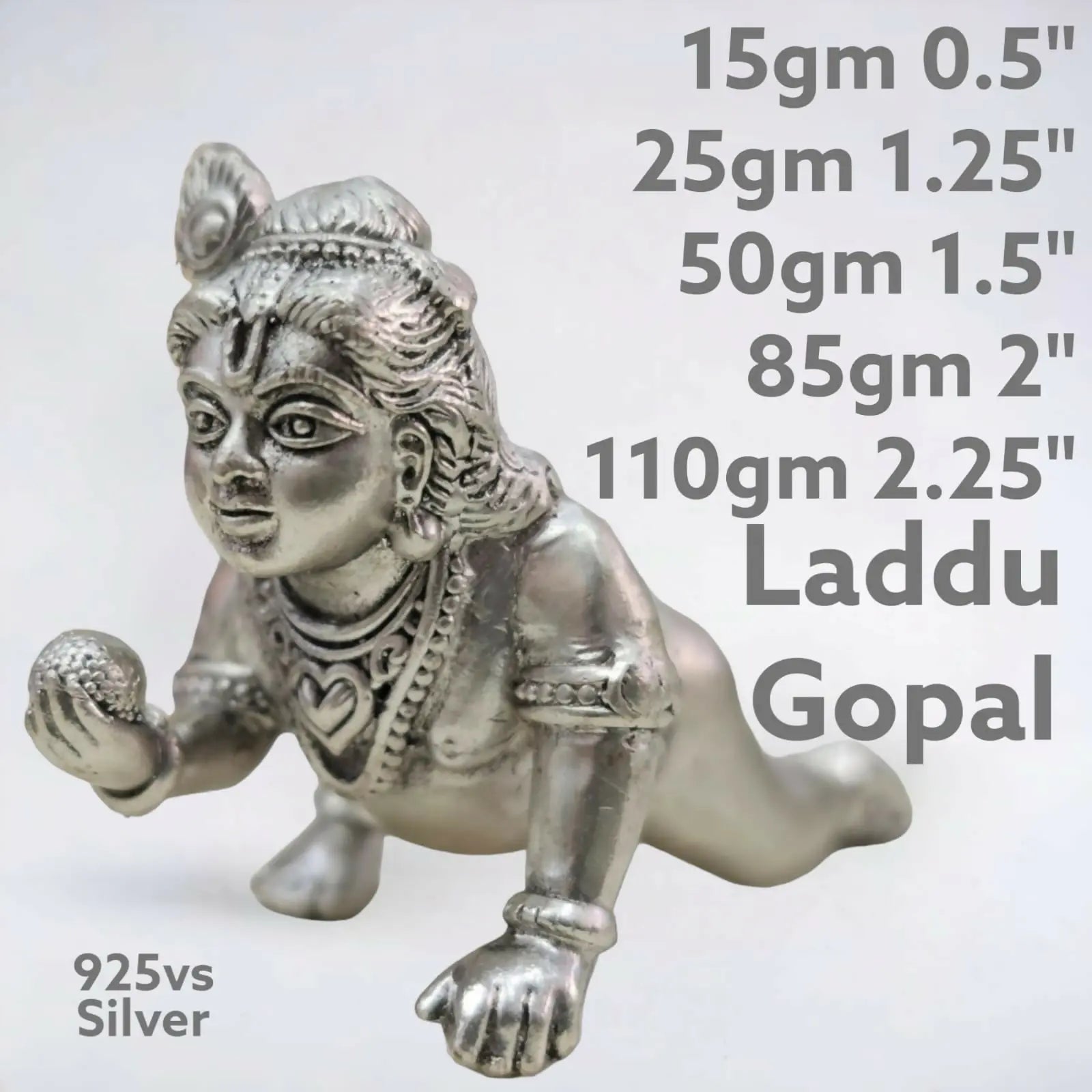 925 Silver Laddu Gopal Sarafa Bazar India