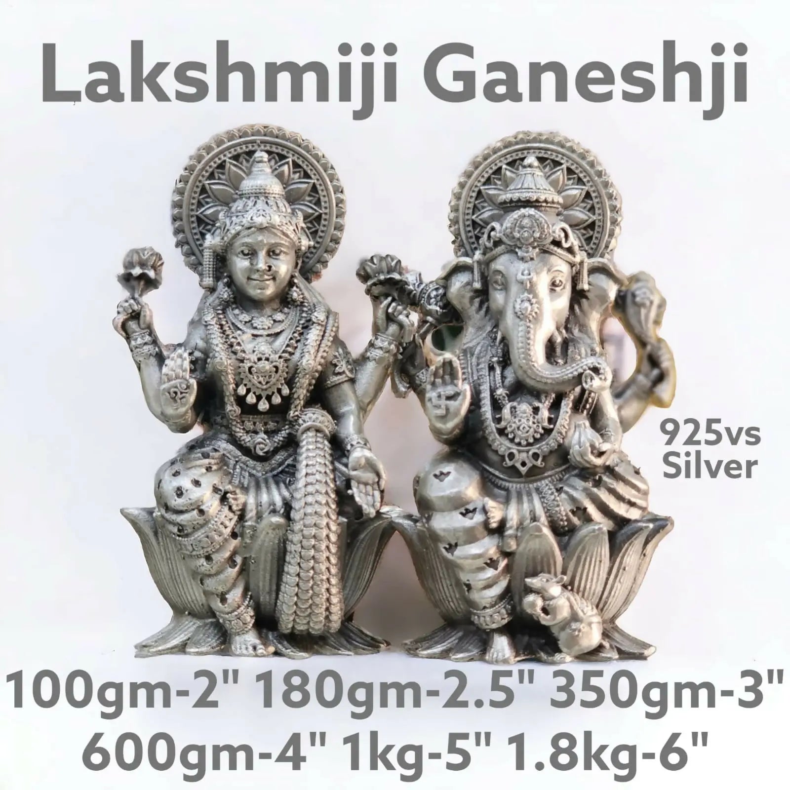 925 Silver Lakshmi Ganeshji Sarafa Bazar India