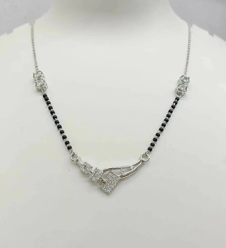 925 Silver Mangalsutra Sarafa Bazar India