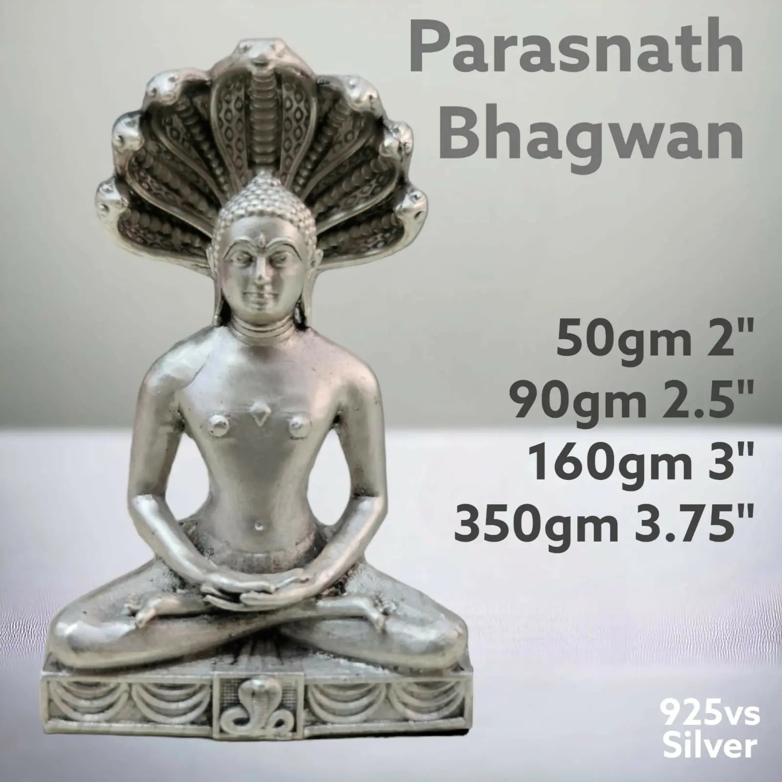 925 Silver Parasnath Bhagwan Sarafa Bazar India