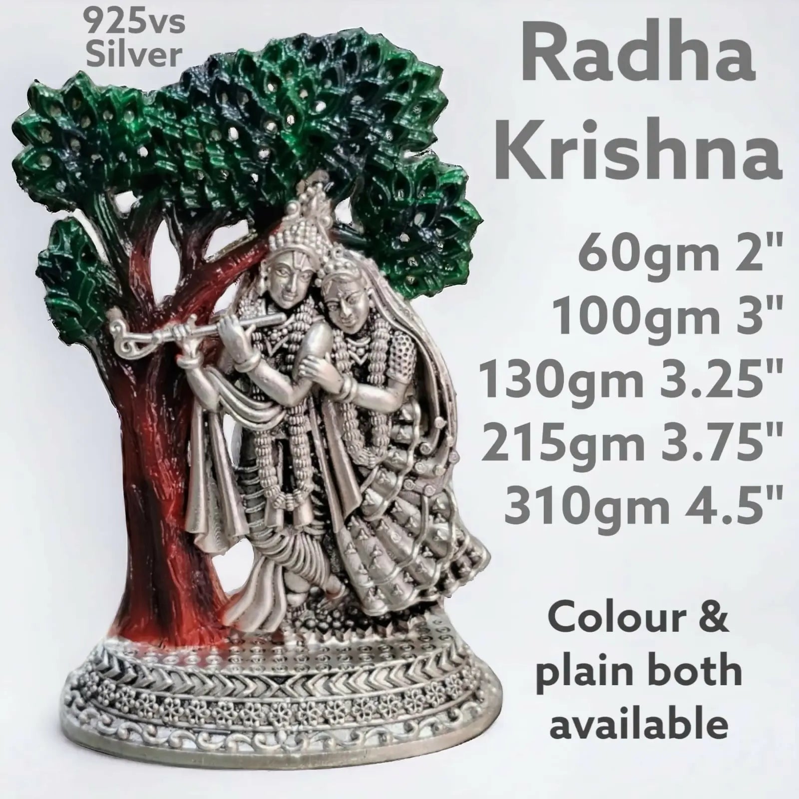 925 Silver Radha Krishna Sarafa Bazar India