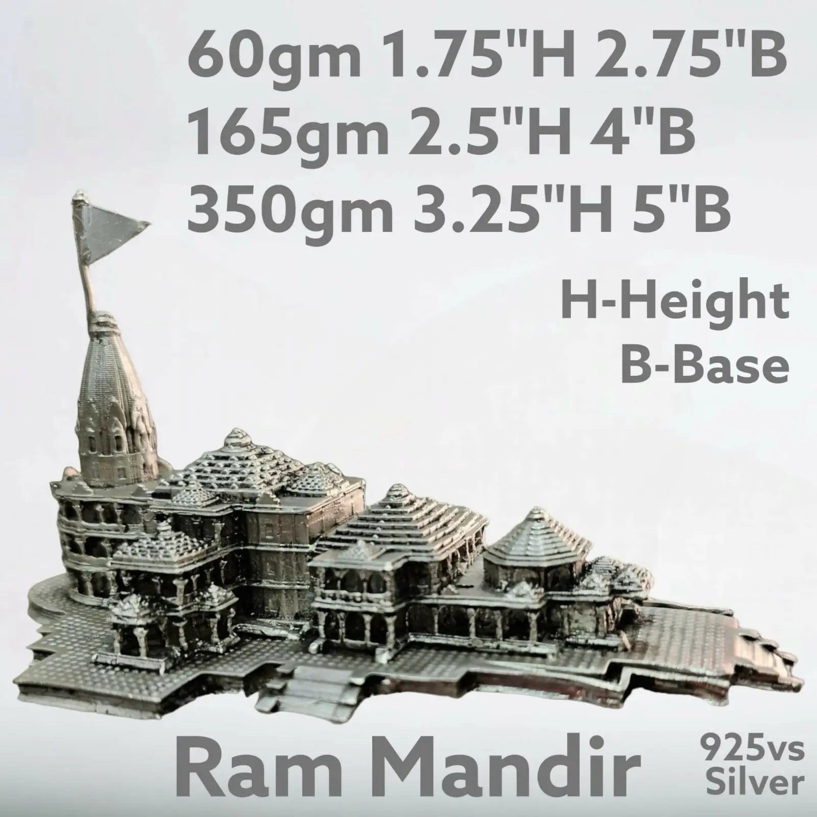 925 Silver Ram Mandir Sarafa Bazar India