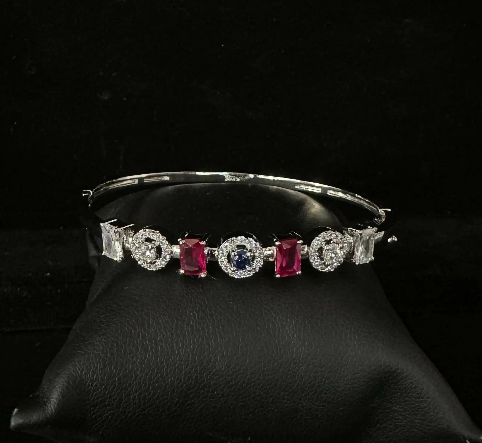 925 Silver Solitaire Bracelet Sarafa Bazar India