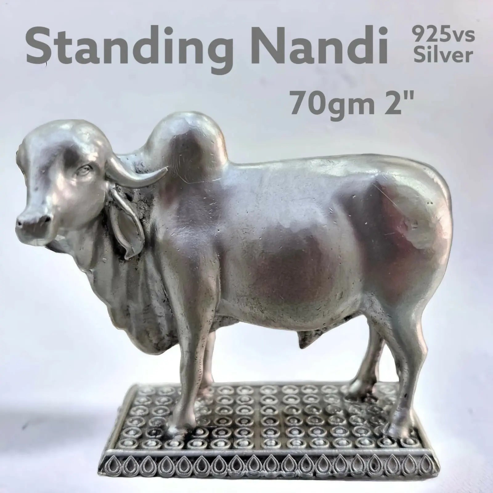 925 Silver Standing Nandi Sarafa Bazar India