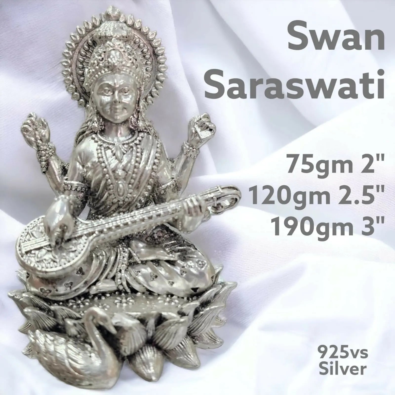 925 Silver Swan Saraswati Sarafa Bazar India