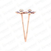 Classic 14K Gold Amethyst Kite Stone Diamond Bracelets Sarafa Bazar India