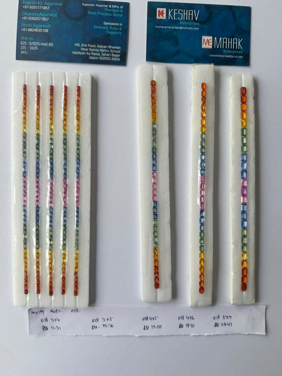 Multy Colour Natural Sapphire Heated Strip Sarafa Bazar India