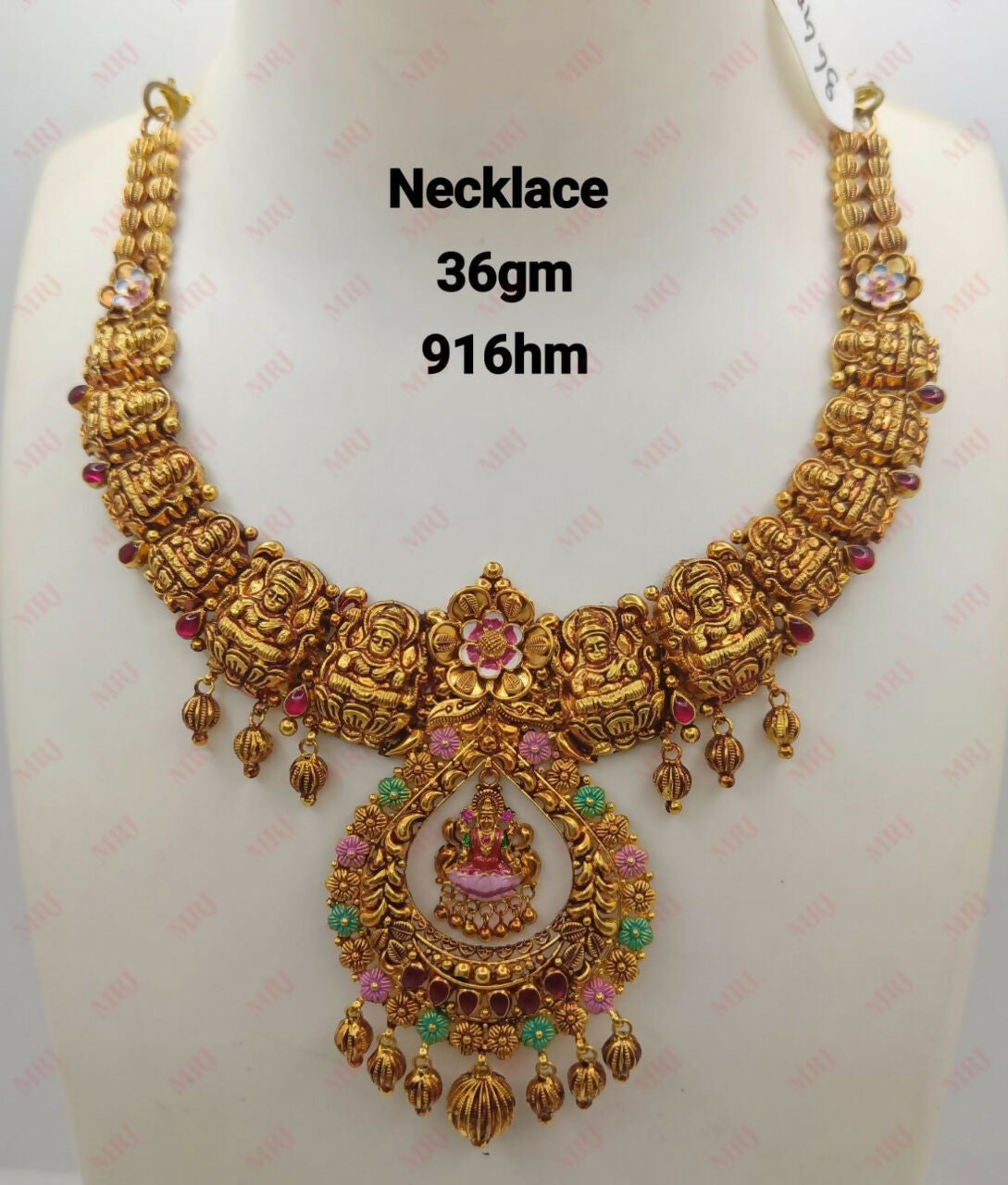 22kt Antique Necklace Sarafa Bazar India