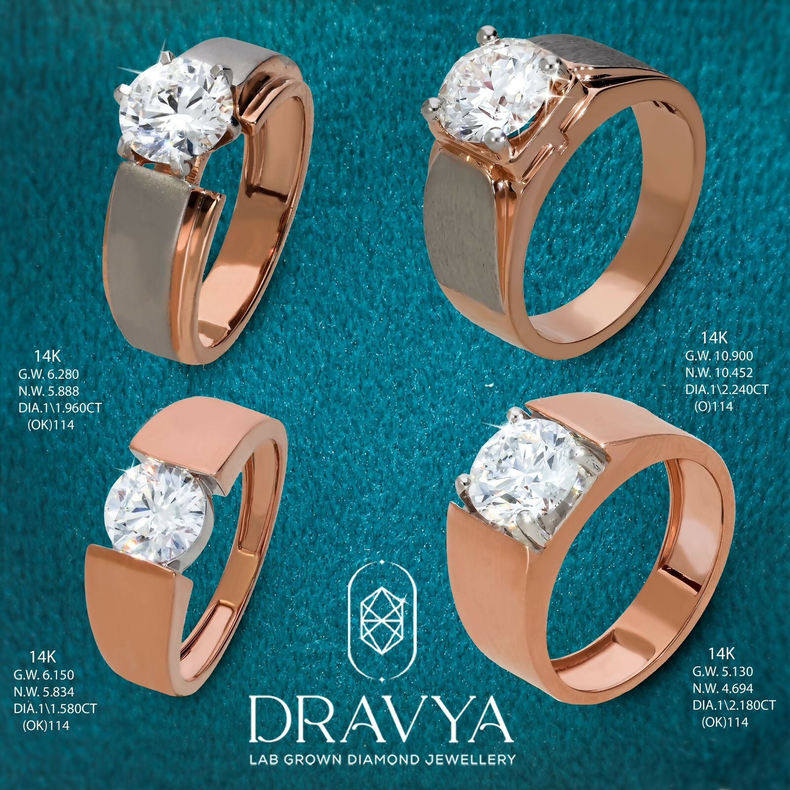 Lab Grown Diamond Ladies Rings Sarafa Bazar India