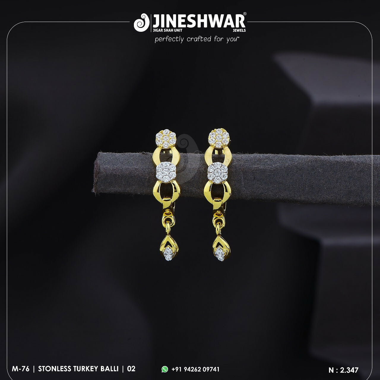 18kt Stonless Turkey Bali Sarafa Bazar India