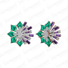 14K Rose Gold Diamond Sunburst Statement Pendant Set Sarafa Bazar India