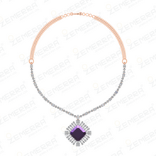 14K Gold Diamond Necklace – Modern Elegance Sarafa Bazar India