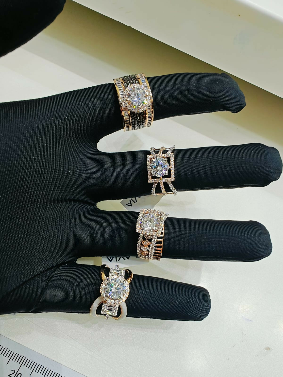 18kt Rose Gold Ladies Rings Sarafa Bazar India