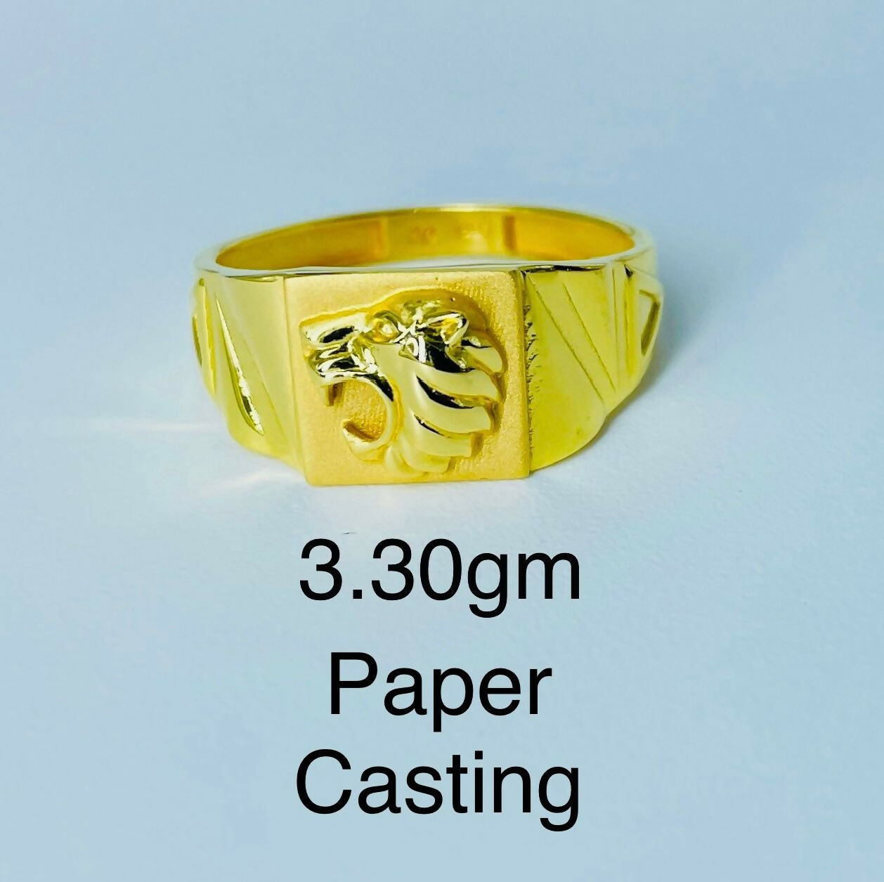 22kt Paper Casting Gents Ring Sarafa Bazar India