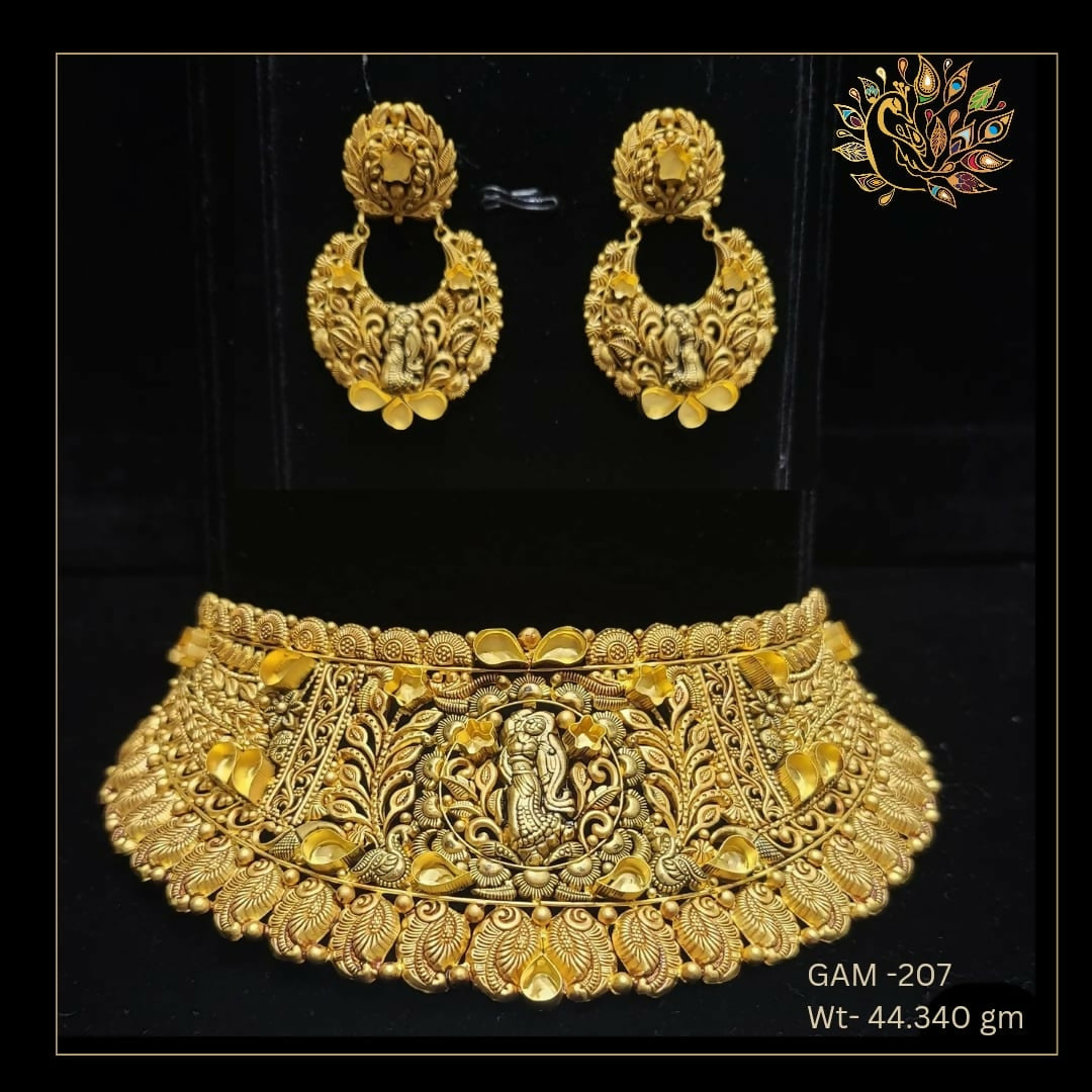 22kt Antique Ghat Choker Khoka Sarafa Bazar India