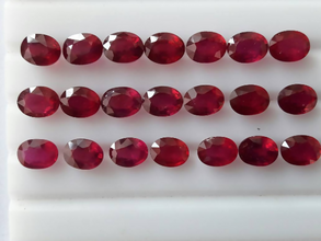 Natural Ruby GF 6x8mm Sarafa Bazar India