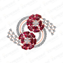 Hot Selling 14K Rose Gold Diamond Cocktail Ring Sarafa Bazar India