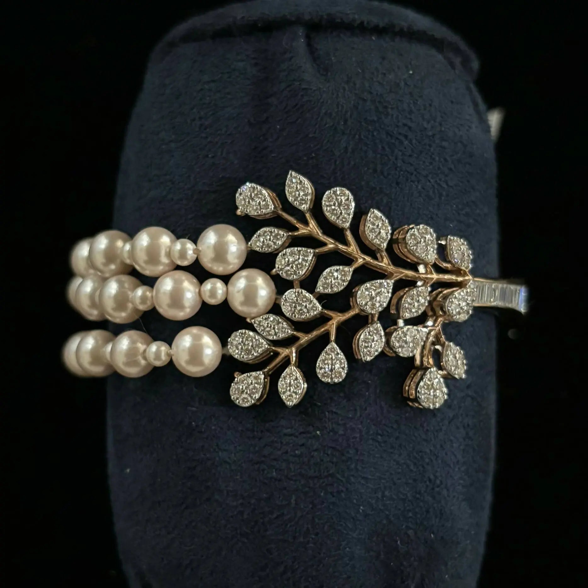 A Tree shaped Bracelet with the play of Pearls Sarafa Bazar India