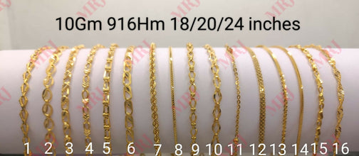 22kt Gold Chains Sarafa Bazar India