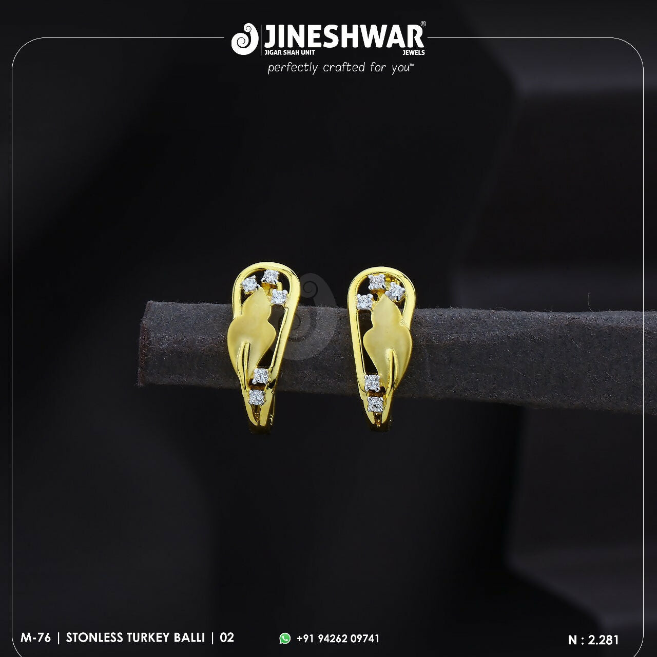 18kt Stonless Turkey Bali Sarafa Bazar India