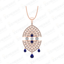 Elegant 14K Rose Gold Diamond Pendant Sets - New Collection Sarafa Bazar India