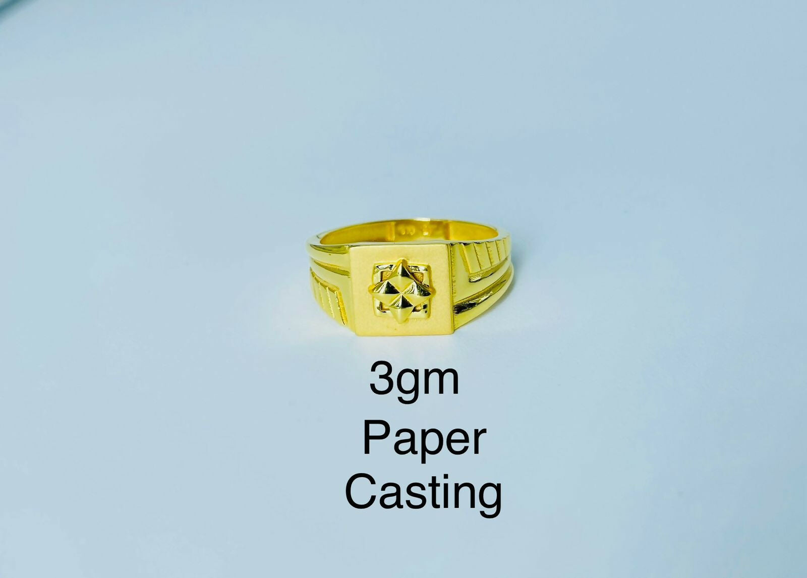 22kt Paper Casting Gents Ring Sarafa Bazar India