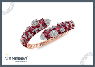 Stunning Diamond bracelet with 14K Rose Gold Sarafa Bazar India