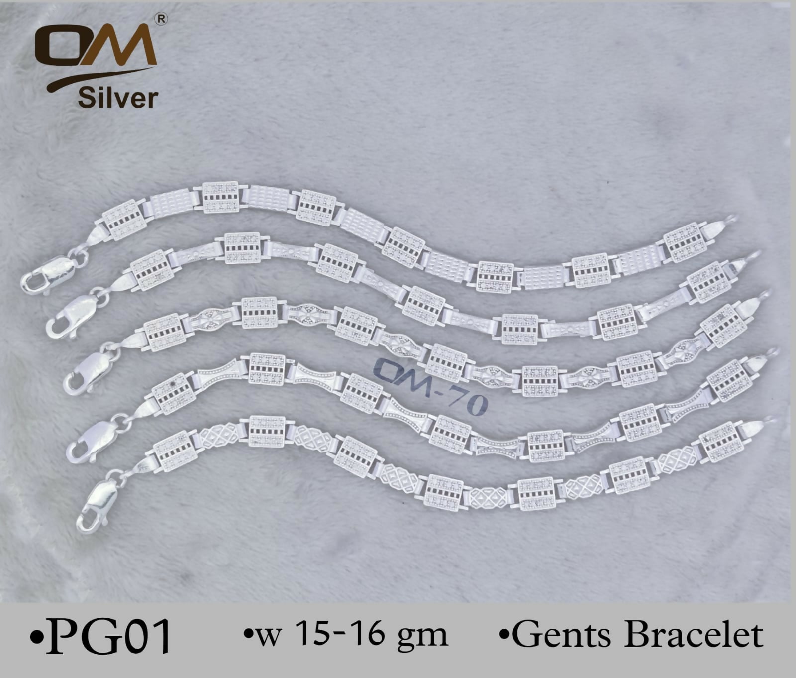 Silver Gents Bracelet Sarafa Bazar India