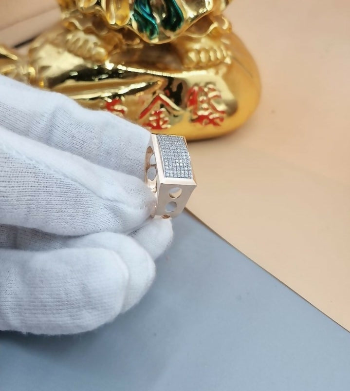 Rose Gold CZ Gents Rings