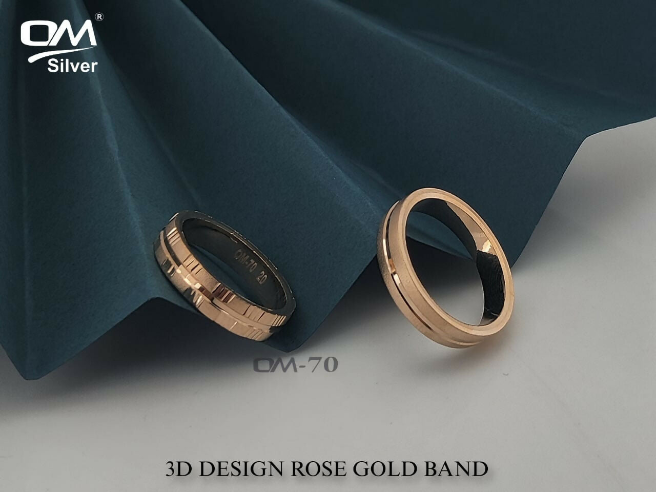 Silver Gold Plated 3D Design Band Sarafa Bazar India