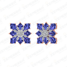 Luxury 14K Rose Gold Diamond Floral Pendant Set For Women Sarafa Bazar India