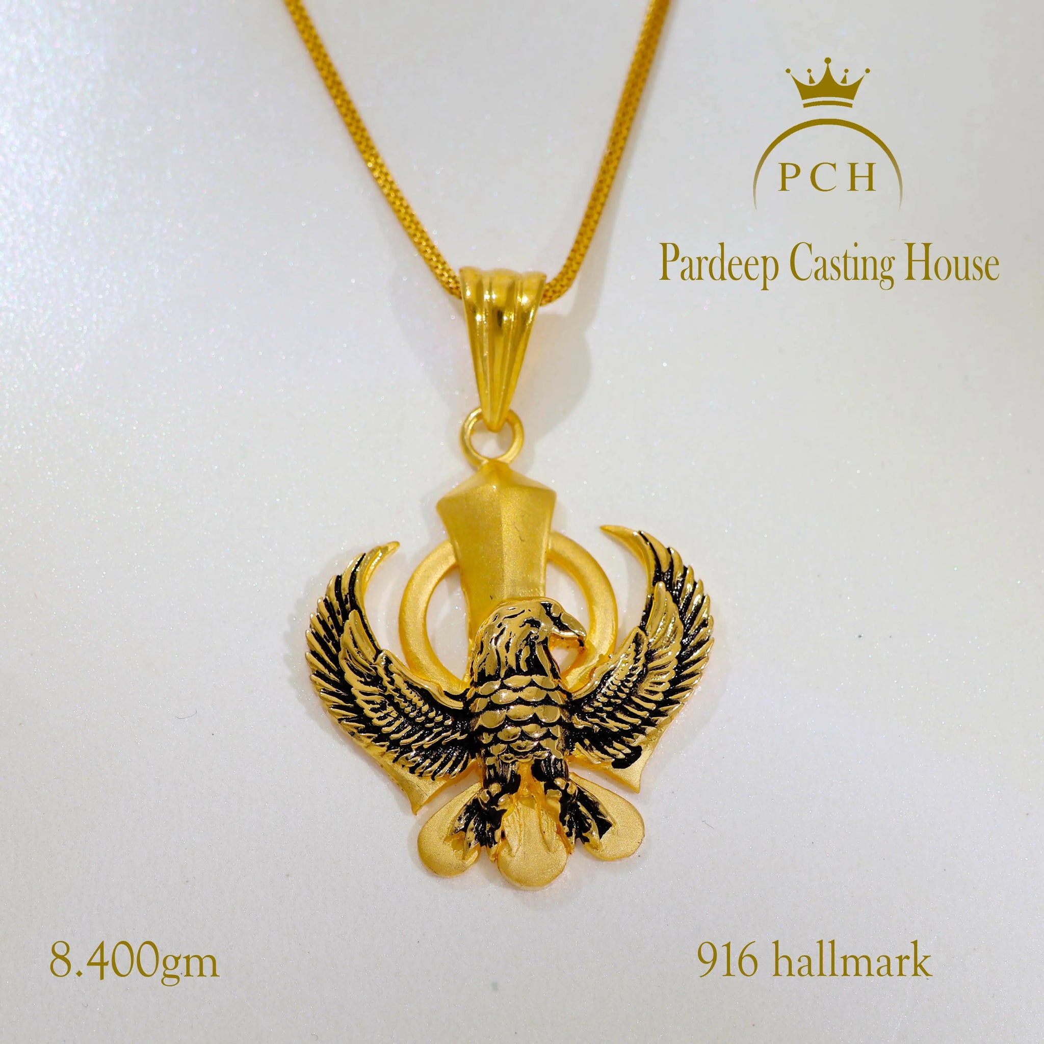 American Eagle and Sikh Khanda Pendant Sarafa Bazar India