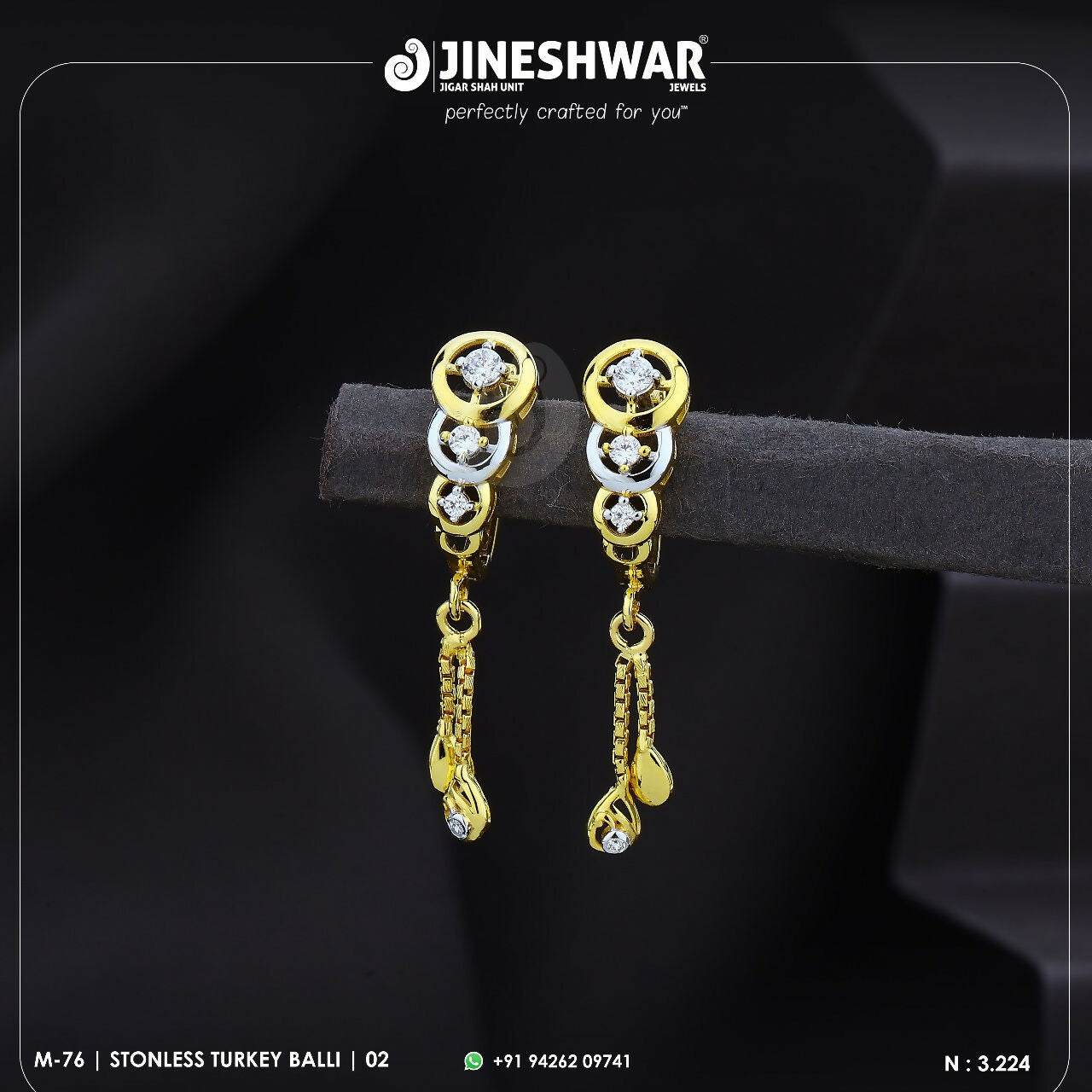 18kt Stonless Turkey Bali Sarafa Bazar India