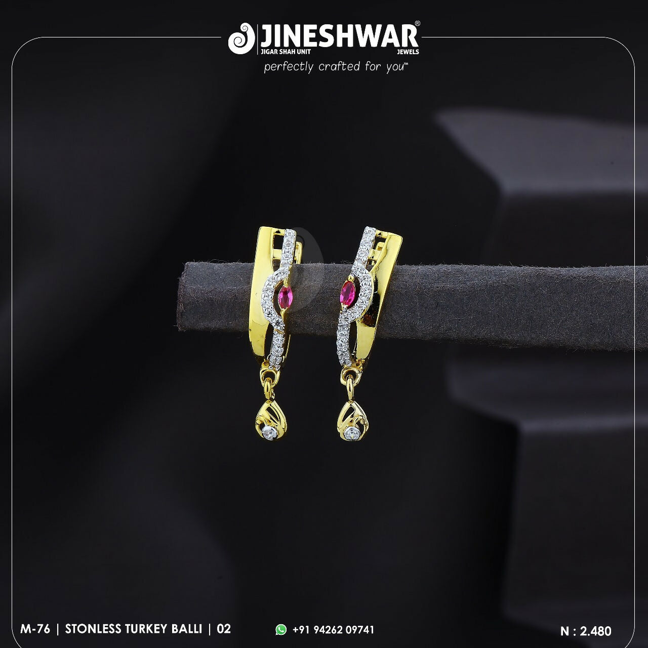 18kt Stonless Turkey Bali Sarafa Bazar India