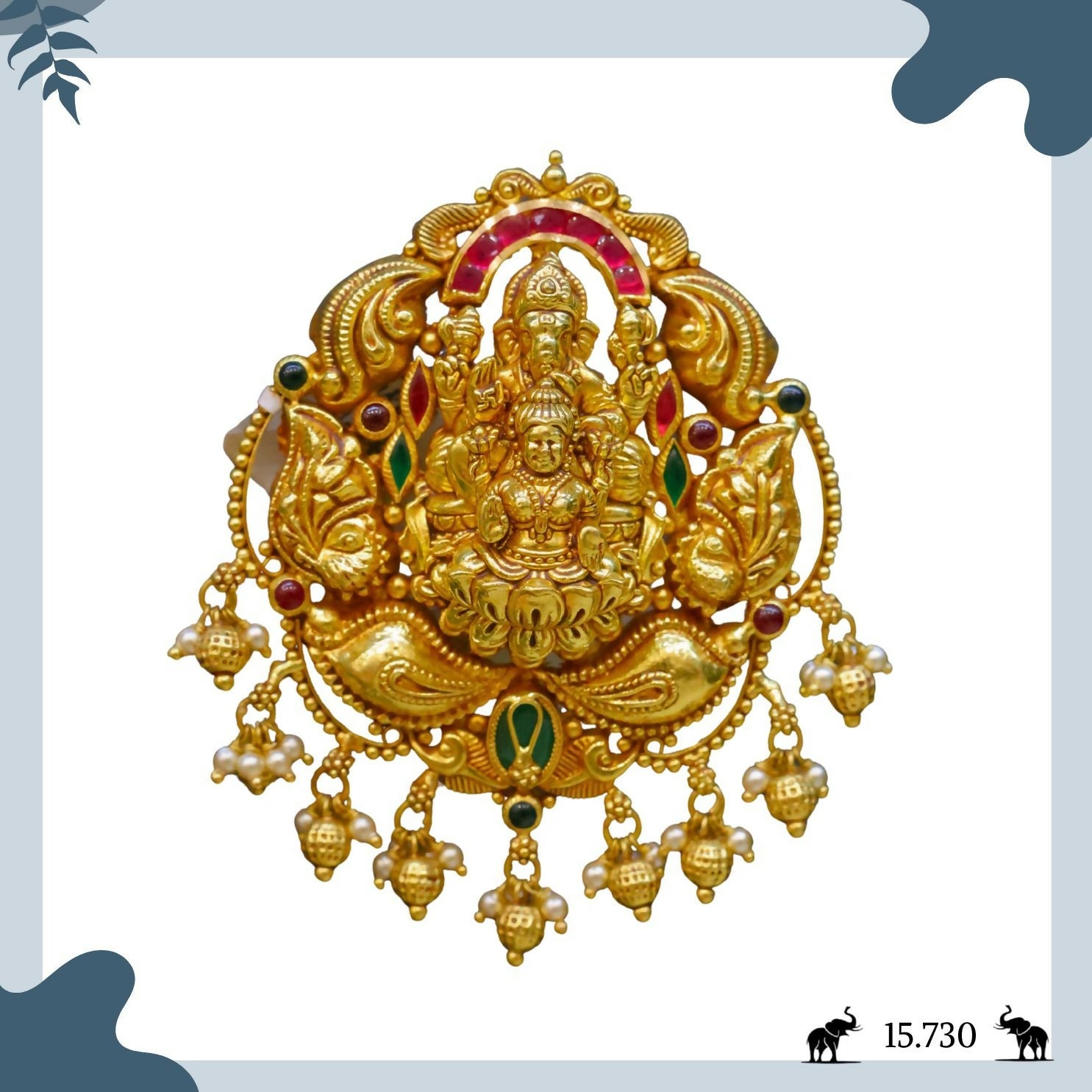 Antique Temple Pendant Sarafa Bazar India