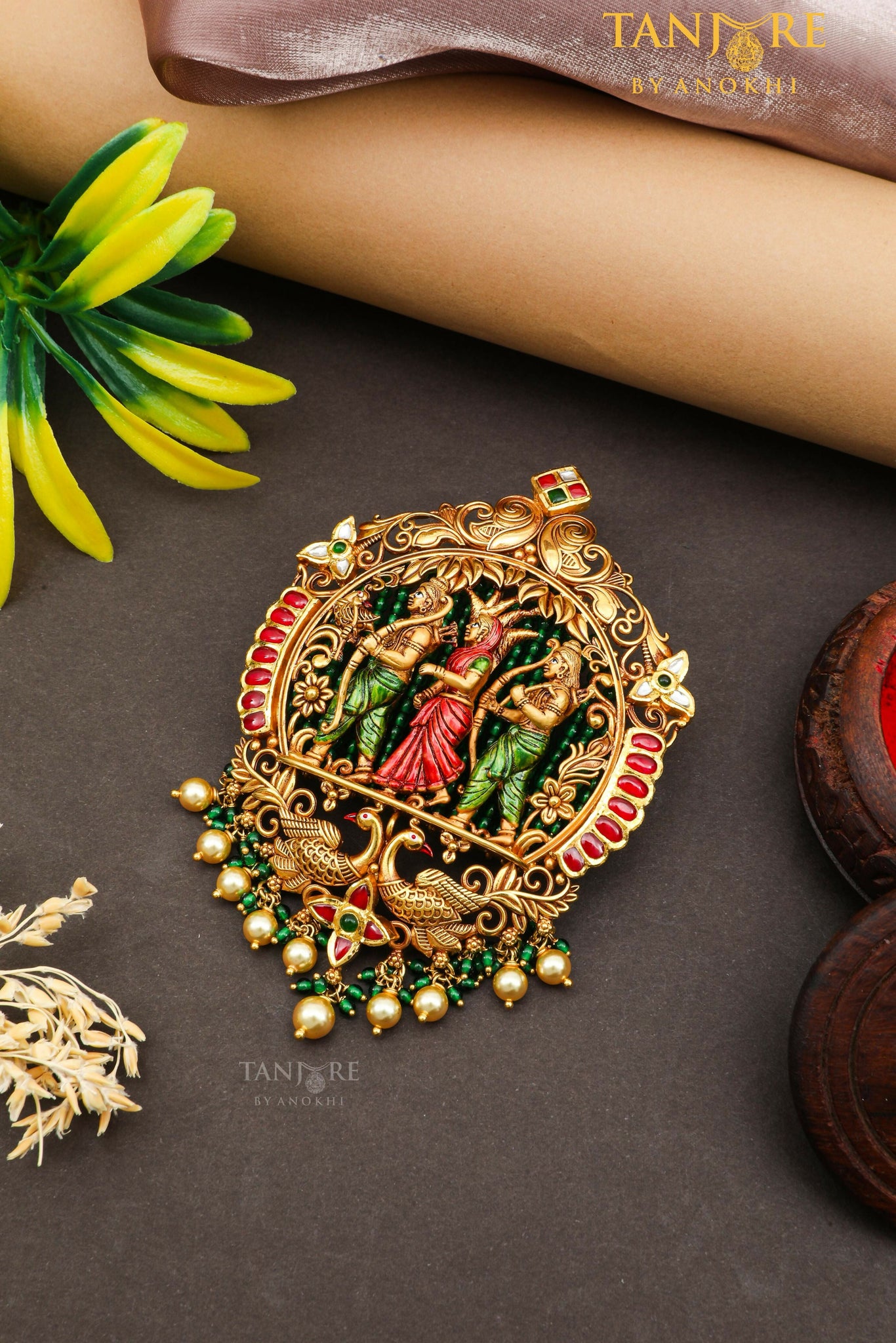 Antique Temple Pendant Sarafa Bazar India