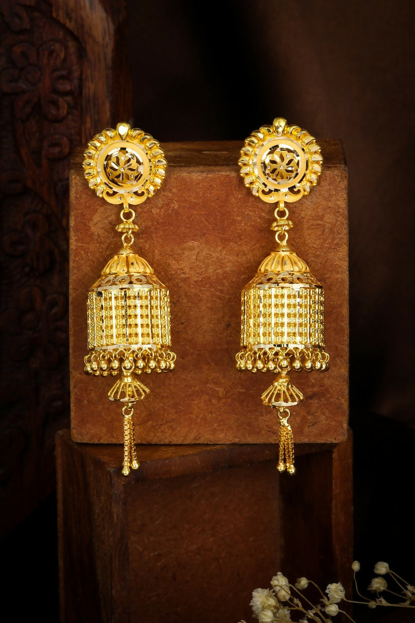 Gold Earrings Sarafa Bazar India