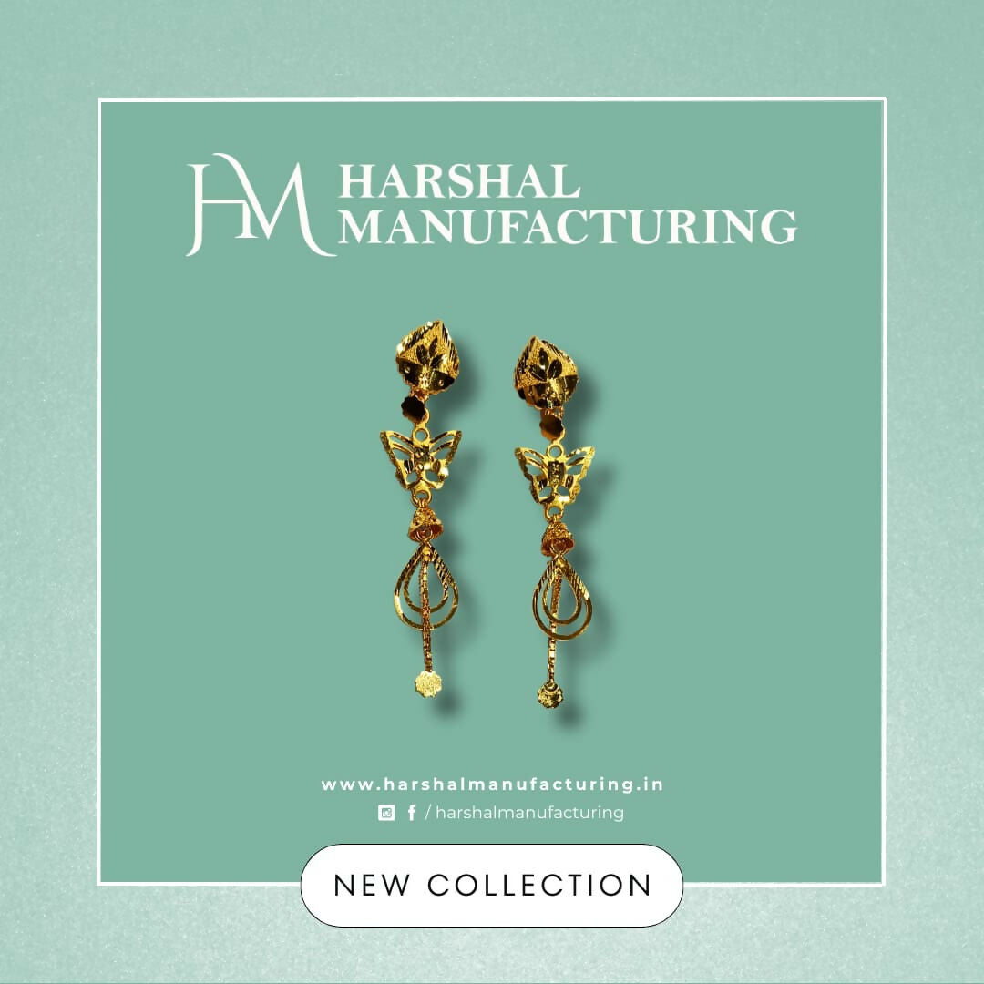 Gold Earrings Sarafa Bazar India