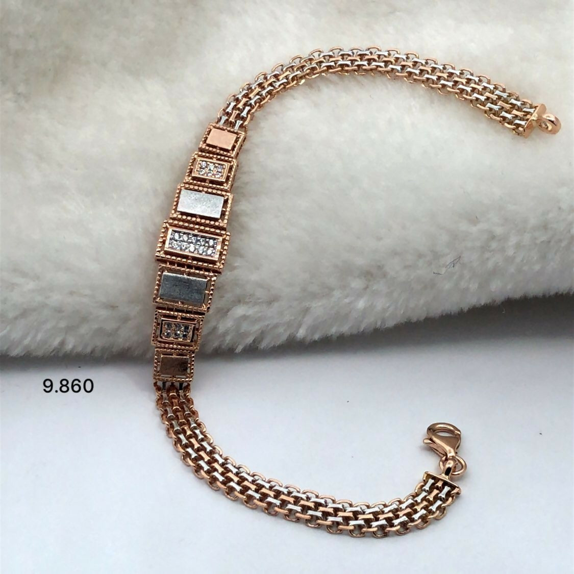 Rose Gold Ladies Bracelet Sarafa Bazar India